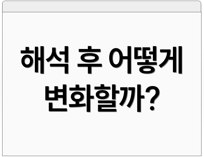 해석 후 어떻게 변화할까?