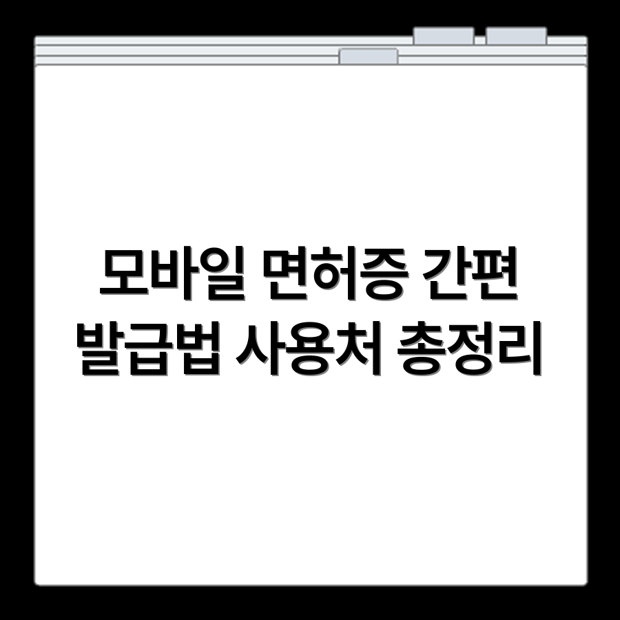 모바일 운전면허증 발급 방법과 사용 가능처