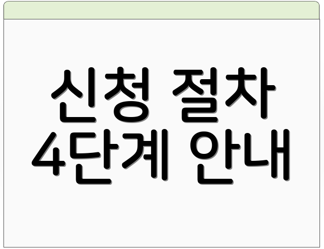 신청 절차 4단계 안내