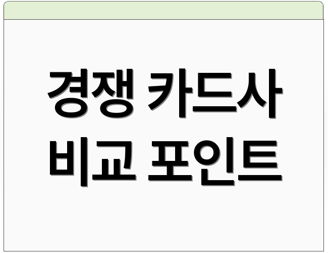 경쟁 카드사 비교 포인트