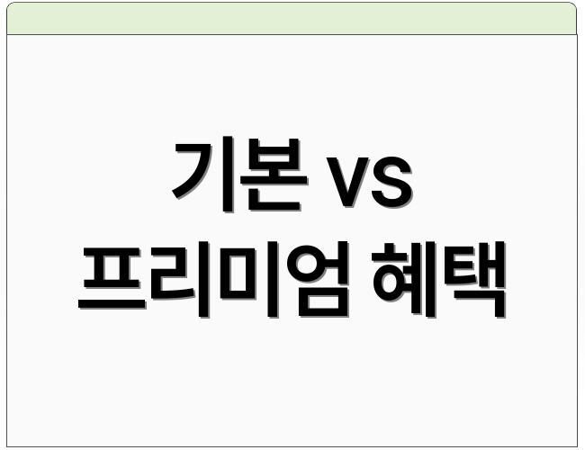 기본 vs 프리미엄 혜택