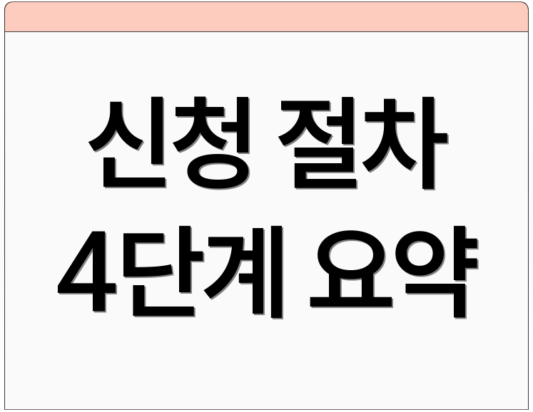 신청 절차 4단계 요약