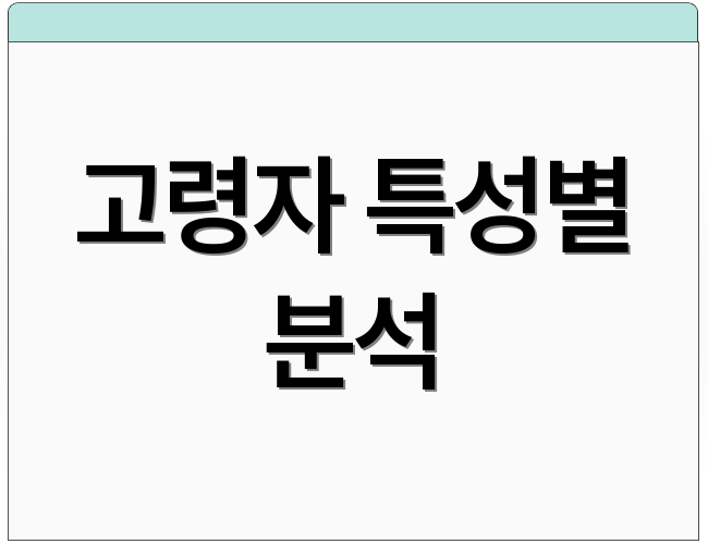 고령자 특성별 분석