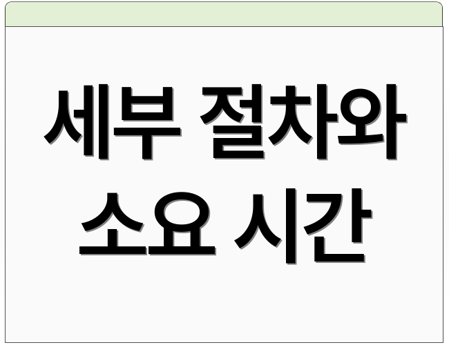 세부 절차와 소요 시간